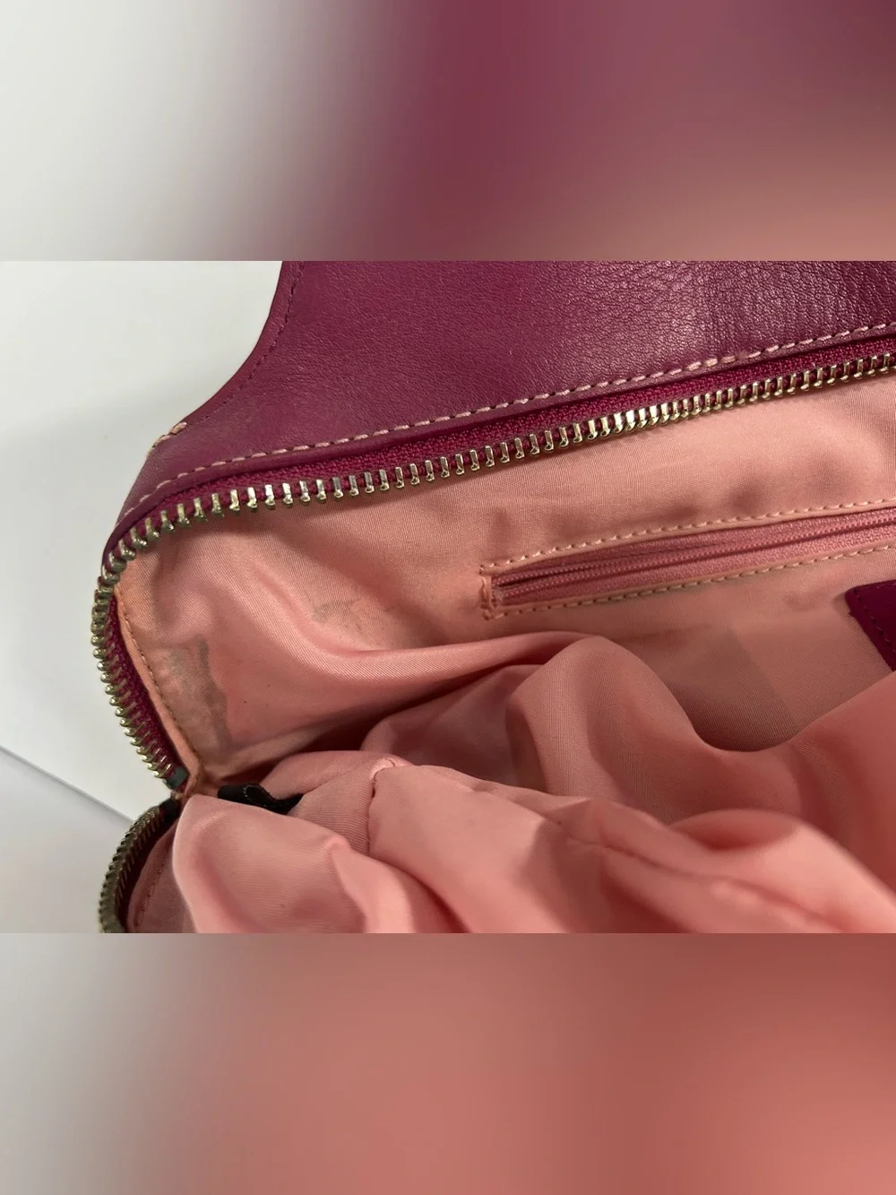 Cole Haan Plum Shoulder Bag with Silver Hardware